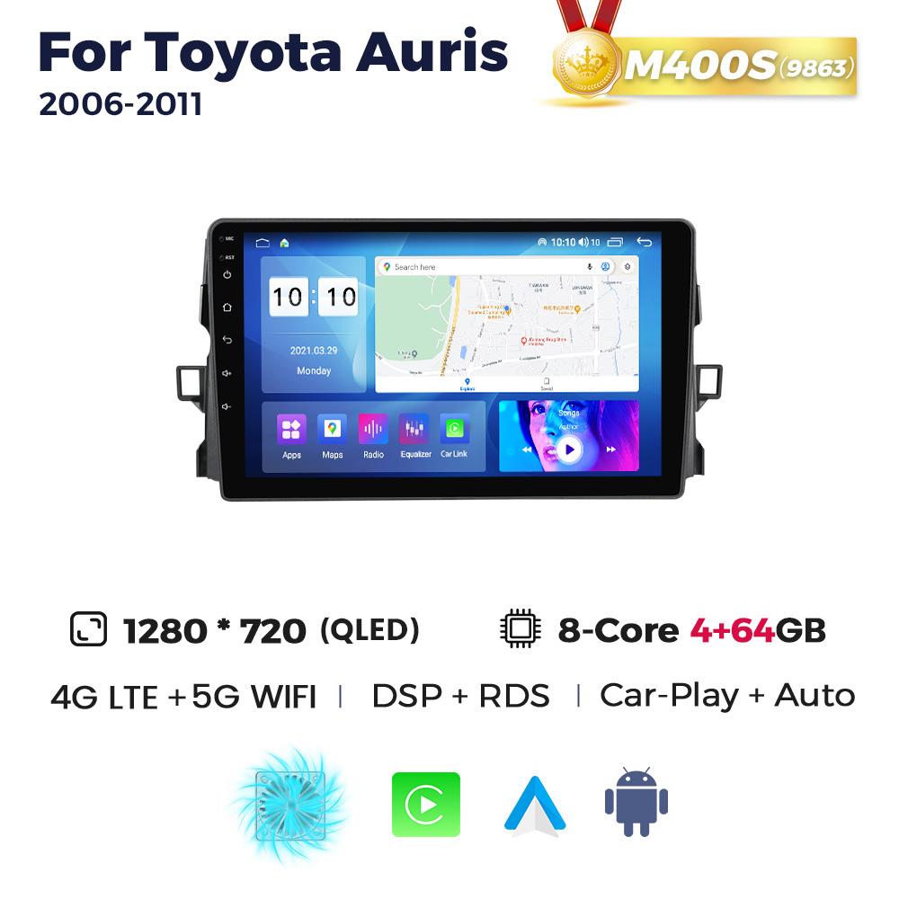 Radio auto Android 8 + 256G pentru Toyota Auris 2006-2011 Player video multimedia BT Wireless Carplay Auto Stereo GPS 2Din Unitate principală