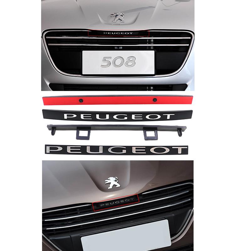 1pcs 3D Peugeot ABS old Car Front grill Letter logo Car front Khood Emblem Car Front emblem styling Accessories For 508 301
