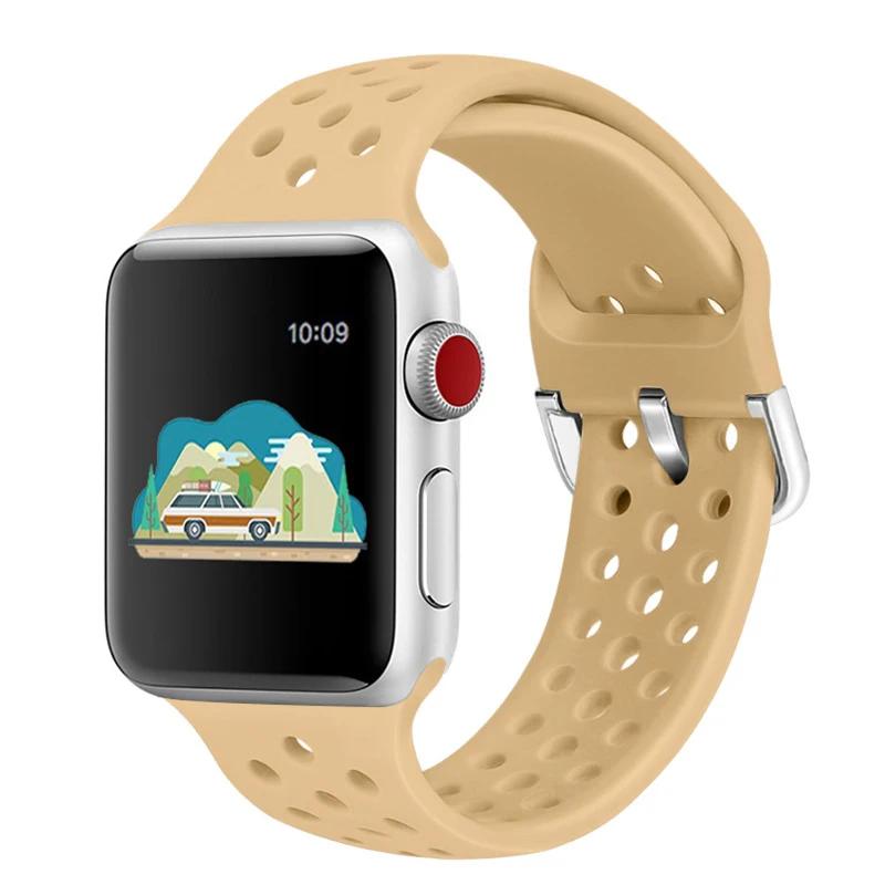 Cinturino in Silicone per Apple Watch Band 45mm 44mm 41mm 42mm 46mm Ultra 2 49mm Sportivo Traspirante Cinturino iWatch 10 9 8 7 6 5 4 SE Correa