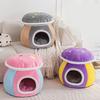 Cat Cave Mushroom Shape Warm Sleeping Dog Nest Indoor Cat House For Puppy Animal Indoor Living Room Bedroom Balcony Apartment