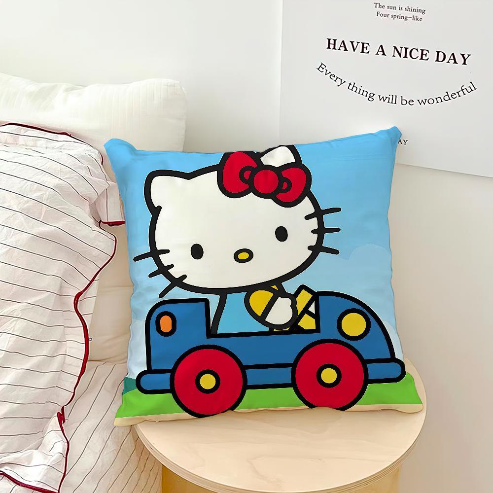Cartoon Cute H-Hello K-Kitty Cat Driving Funny Comfort Soft Hogar Pillowcase Sofa Living Room Bed Home Decor Protective Covers