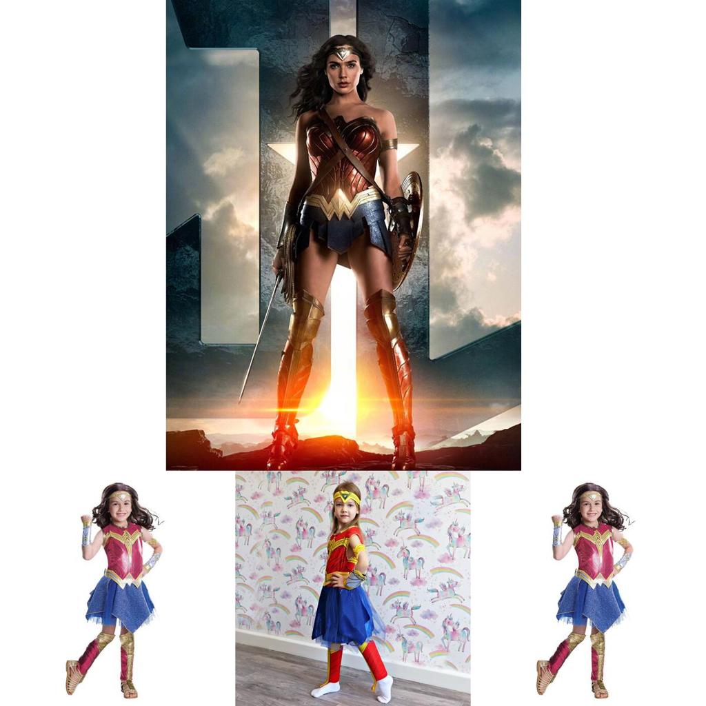 Wonder Woman Cosplay Costume For Kids Halloween And Party Suit For Girls