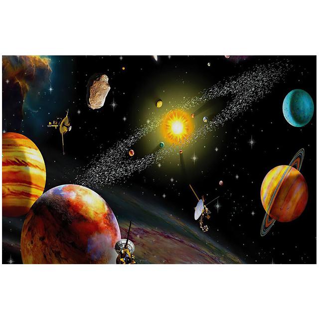 Science fiction galaxy universe of the planet art canvas painting cosmic exoplanet modern landscape wall