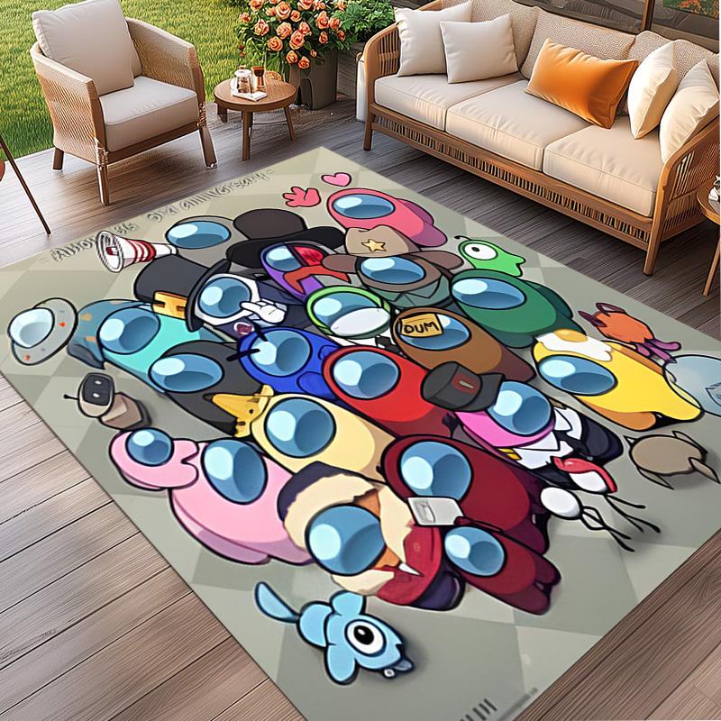 Among Us Print Rug, Washable Floor Carpet, For Entryway Dorm Laundry Room Office Study, Home Decor Birthday Christmas Gift