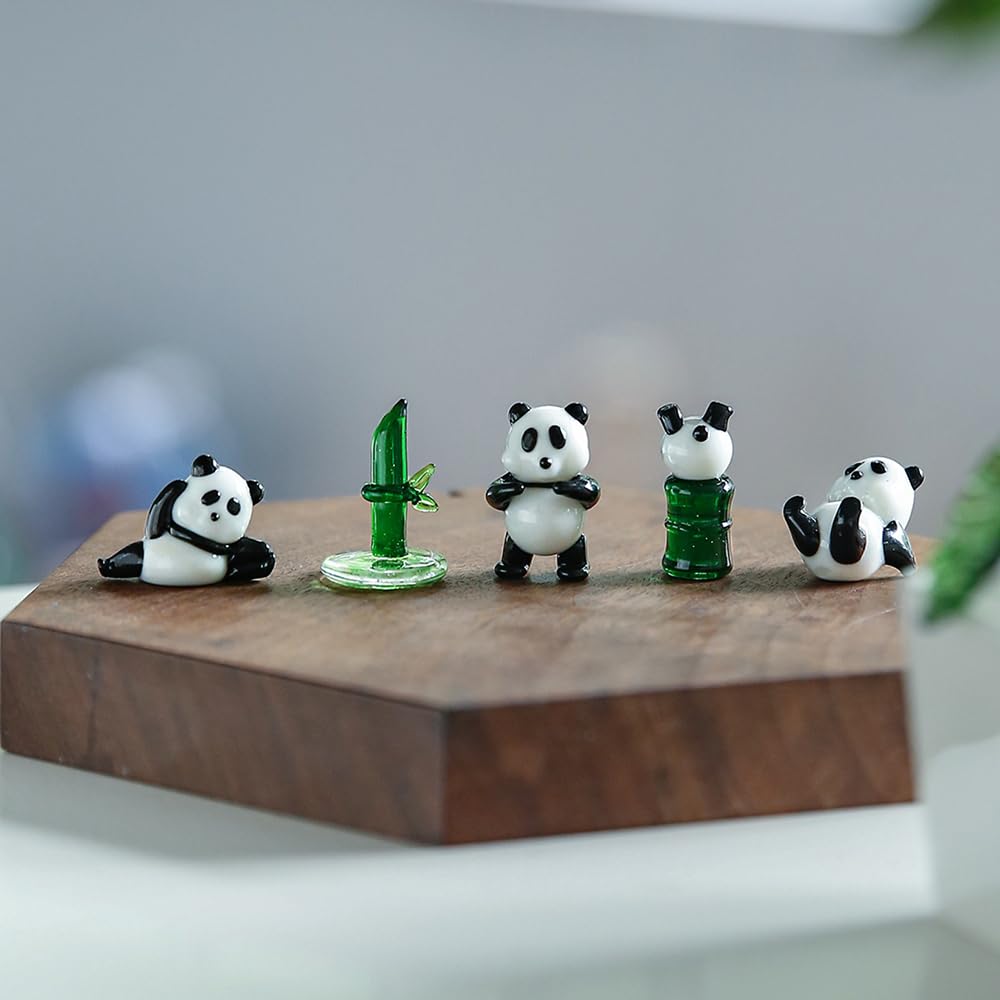 Mollytek Cute Handmade Glass Cactus Figurines, Mini Sunflower Blown Glass Ornaments, Cactus Glass Potted Plants for Car Decoration, Photo Props,