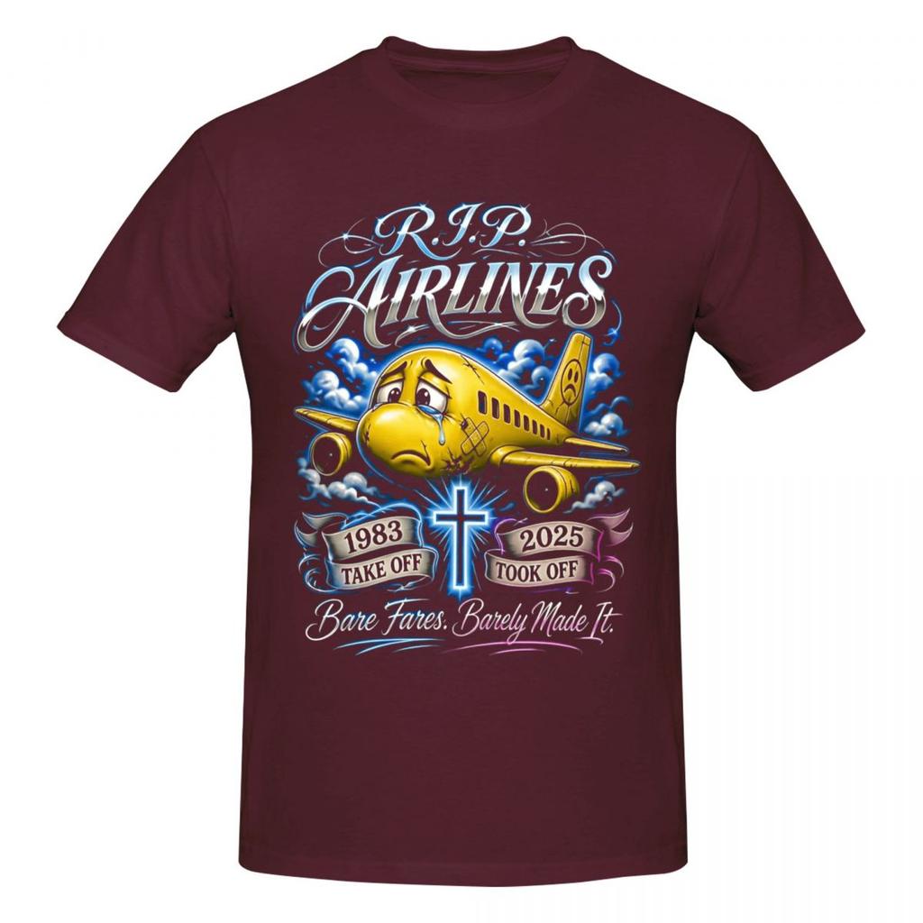 Unisex RIP Spirit Airlines 19832026 Funny Fun T Shirt Streetwear Cotton T Shirt Unisex