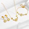 necklace+bracelet+earring – gold