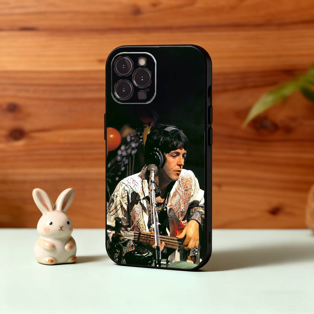 Singer P-Paul M-McCartney Phone Case For iPhone17,16,15,14,13,12,Plus,Pro Max, 5G Others Soft Black Cover