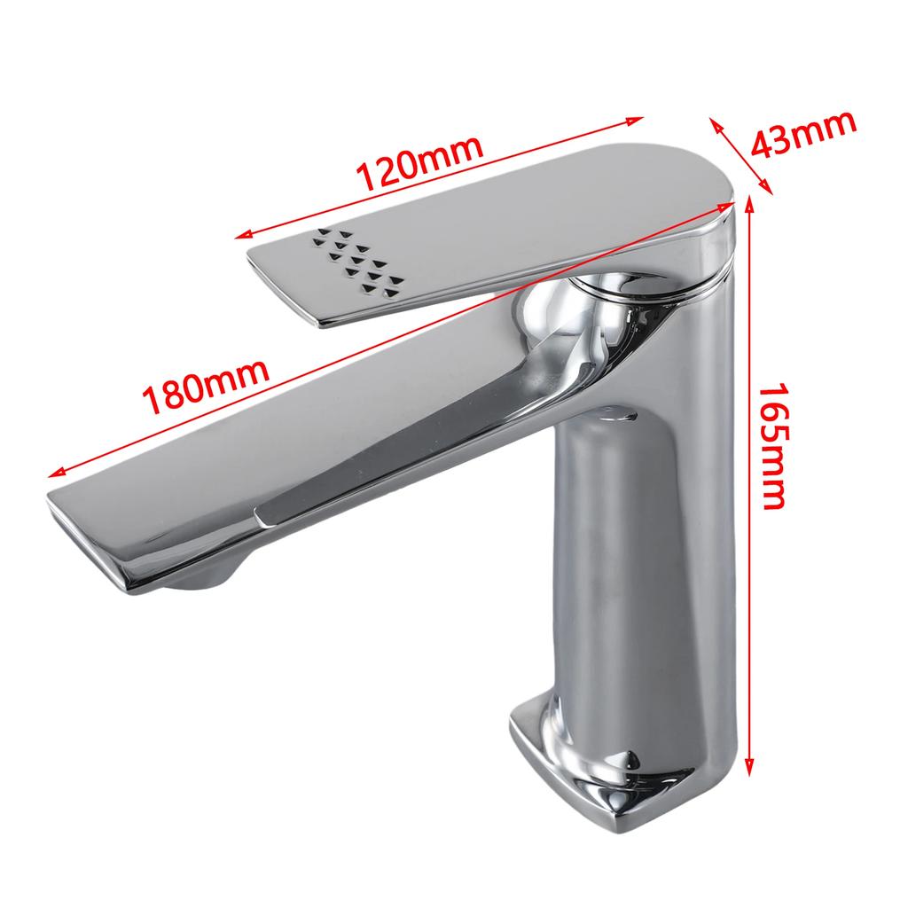 1 szt. Nowoczesna bateria umywalkowa z mosiężnym rdzeniem, jednouchwytowa bateria umywalkowa montowana na blacie, 6,5-calowa bateria mieszająca