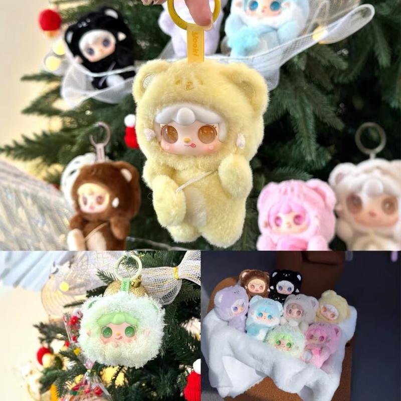 Plush Take A Bite Of Bear Series Cute Pendant Blind Box Desktop Ornament Toy Anime Cartoon Doll Mystery Box Girl Gifts