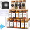 Square Seasoning Containers 40oz Rosewood Pepper Shaker Seasoning Jar 24 Individual Glass Seasoning Jars 120ml