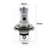 1pc DC 12V 30W LED H4 9003 Bulb Replacement Withe with High/Low Beam