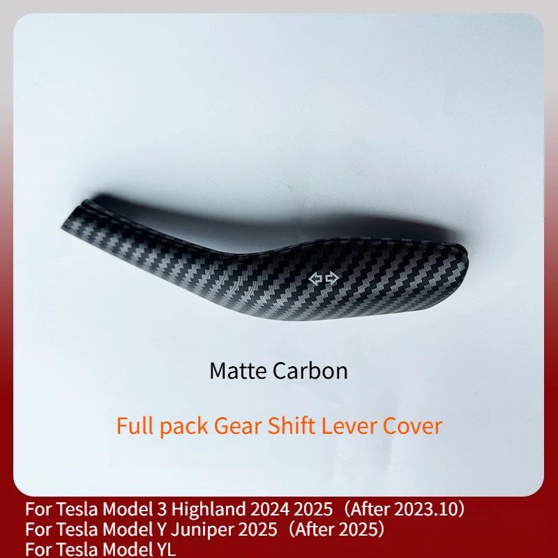 For Tesla Model 3 Highland Model Y/YL Juniper 2025 Shift Lever Decoration Cover Steering Wiper Gear Lever Interior Modification