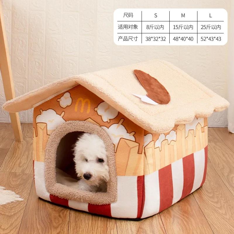 

Foldable Sleeping Pet House Removable Washable Cat Cube Hide House Puppy Cave Sofa Pet Bed House for Small Dogs Medium Cats 38x32x32cm 1pcs