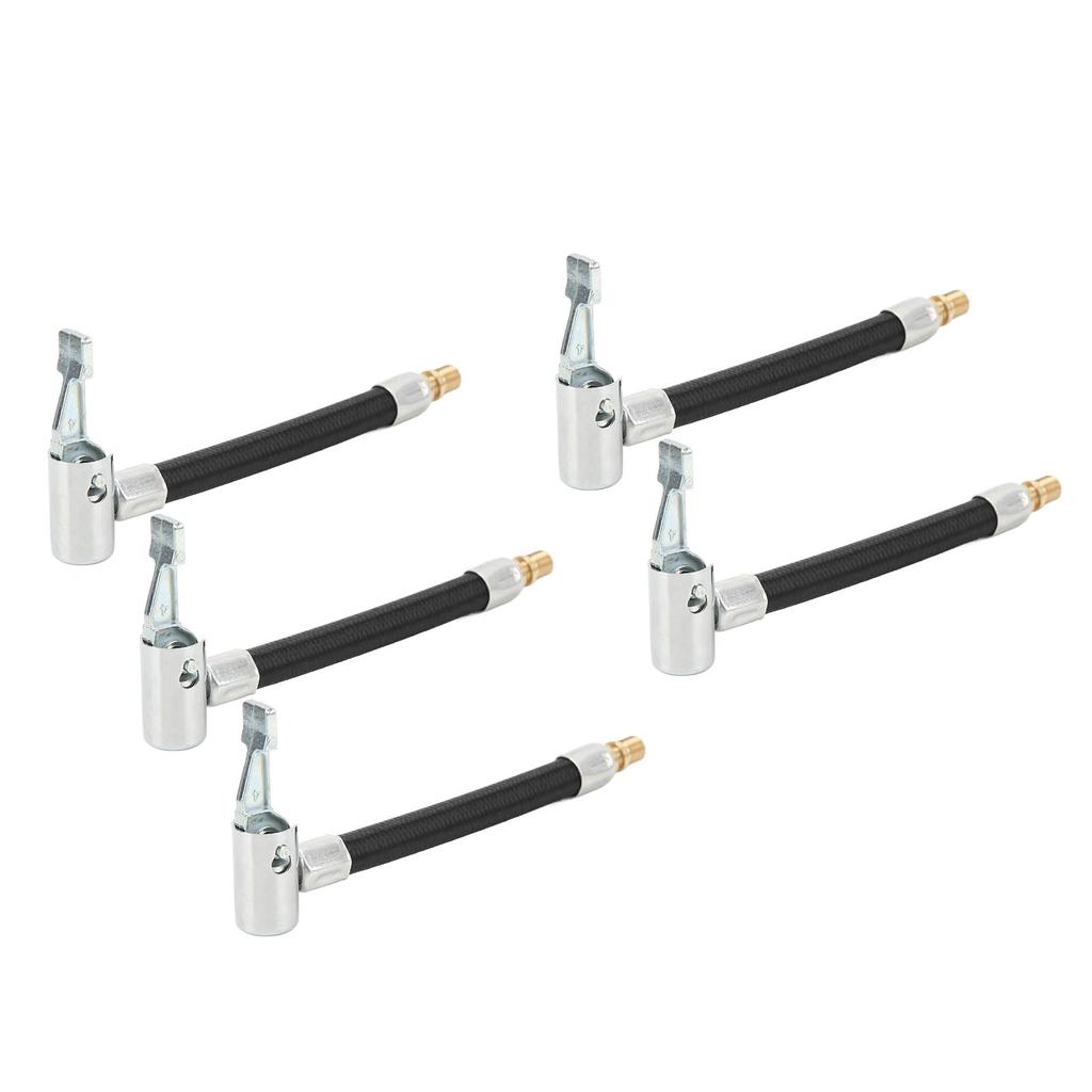 5pcs 10cm Tire Inflator Hose Fast Inflation Leak Free Air Pump Hose Adapter for Car Bike Motorcycle