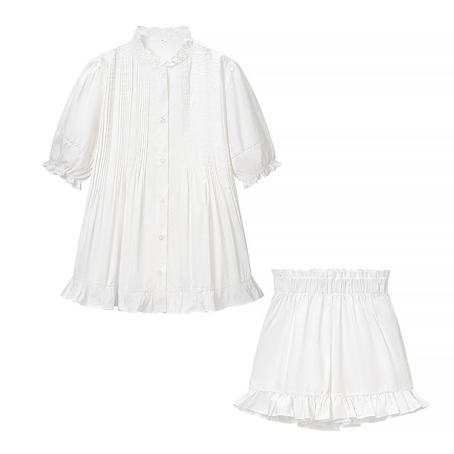 European and American style, new women s clothing, foreign style, fashionable, versatile, fashionable, lace splicing set S