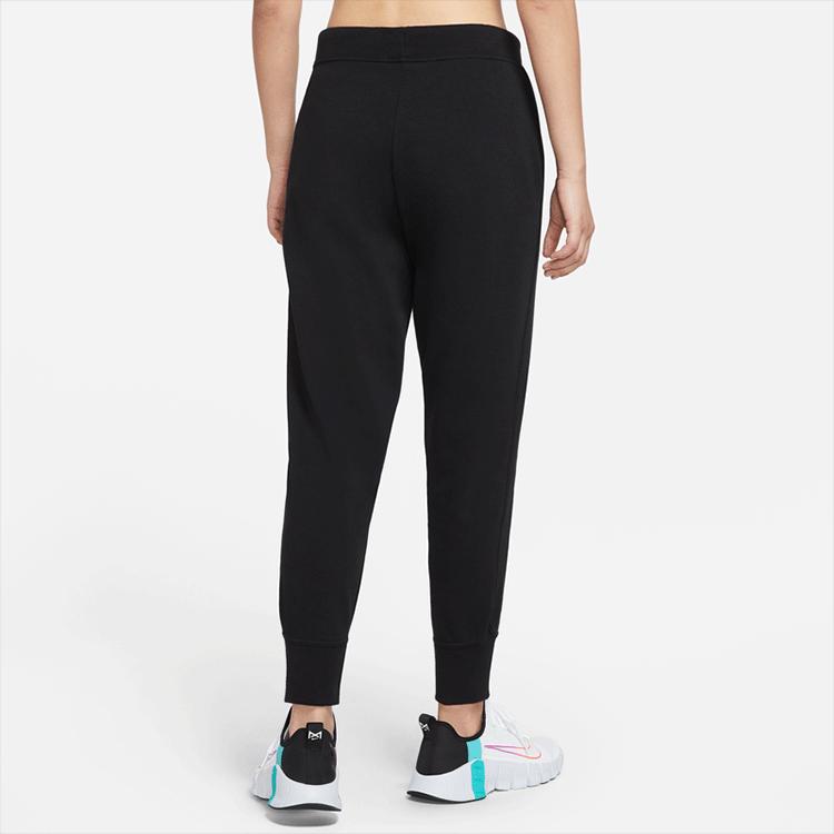 Nike Solid Color Knitted Sports Pants Women Bottoms Black DJ0772-010