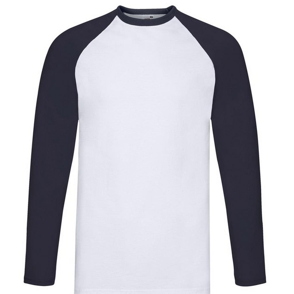 Fruit Of The Loom Mens Valueweight Long-Sleeved Baseball T-Shirt