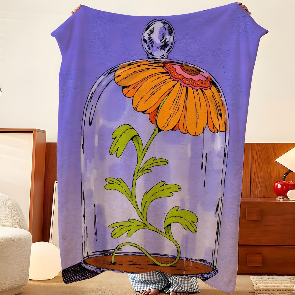 Artist K-Kaitlin B-Brito Throw Flannel Throw Blanket, Lightweight Cozy, Durable Washable Cute Cool