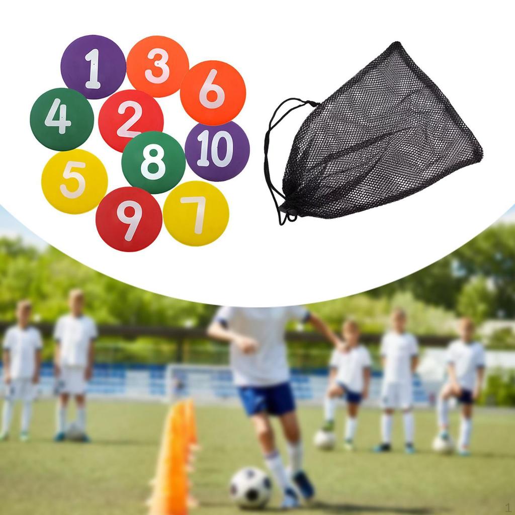 10 Count Floor Spot Markers for Training And Practice Activities