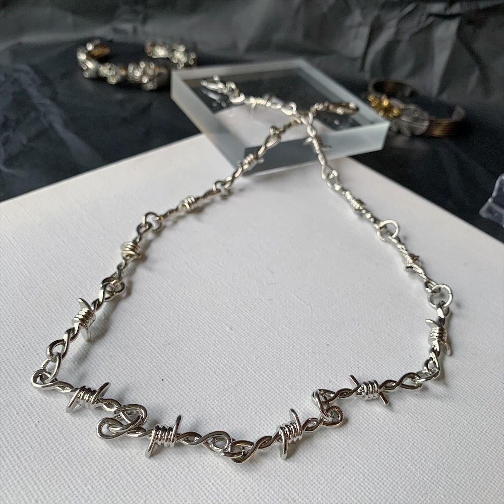 Thorns Wire Pants Chain Metal Punk Necklace Fashion Long Waist Chain Gifts