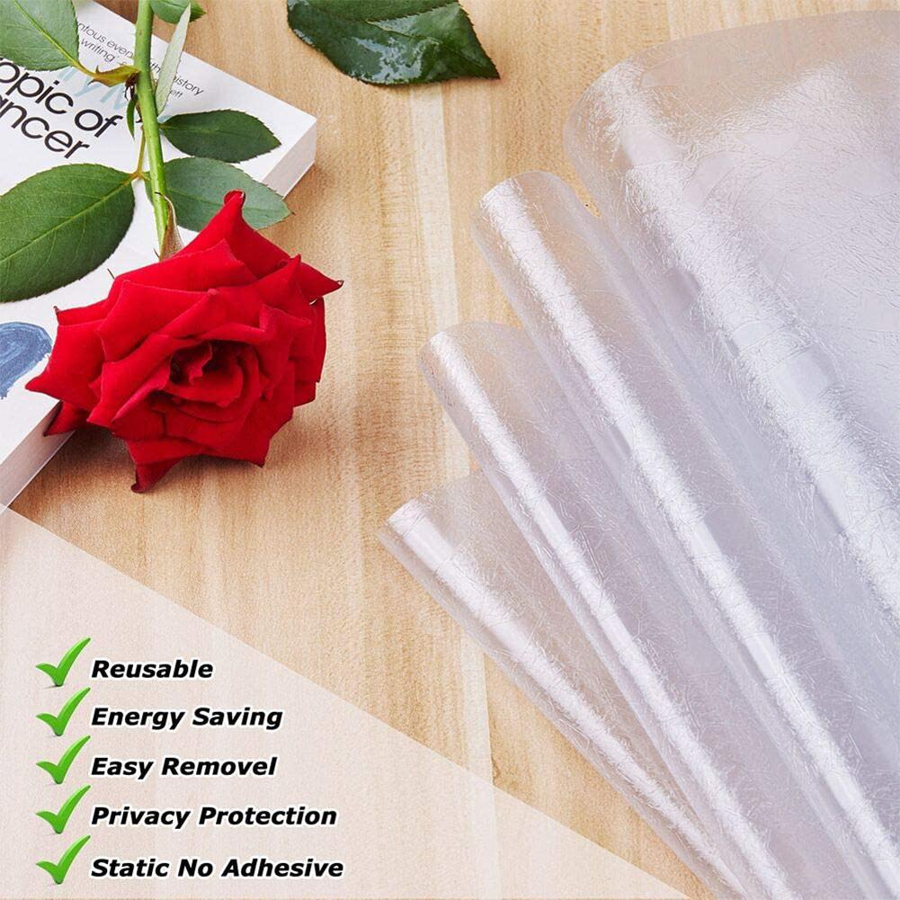 1 Roll Of Pvc Glass Sticker Window Shading Film Translucent Removable For Household Bathroom