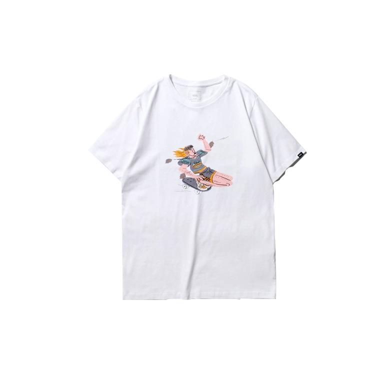 Men s Vans Asian Artist Crossover Series Cartoon Printing Short Sleeve White VN0A4P5JWHT L