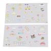 2PCS Decorative Stickers Cute Cartoon Self Adhesive Sticker Colorful PVC Sticker for DIY Album