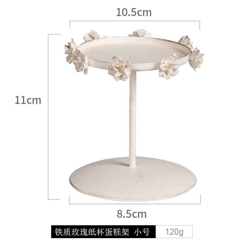 European Retro White Wooden Dessert Rack Wedding Decoration Props Tea Break Tray Cake Stand 1pcs