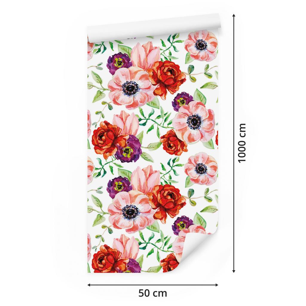 Colorful Buttercups Wallpaper for Living Room and Bedroom 50x1000