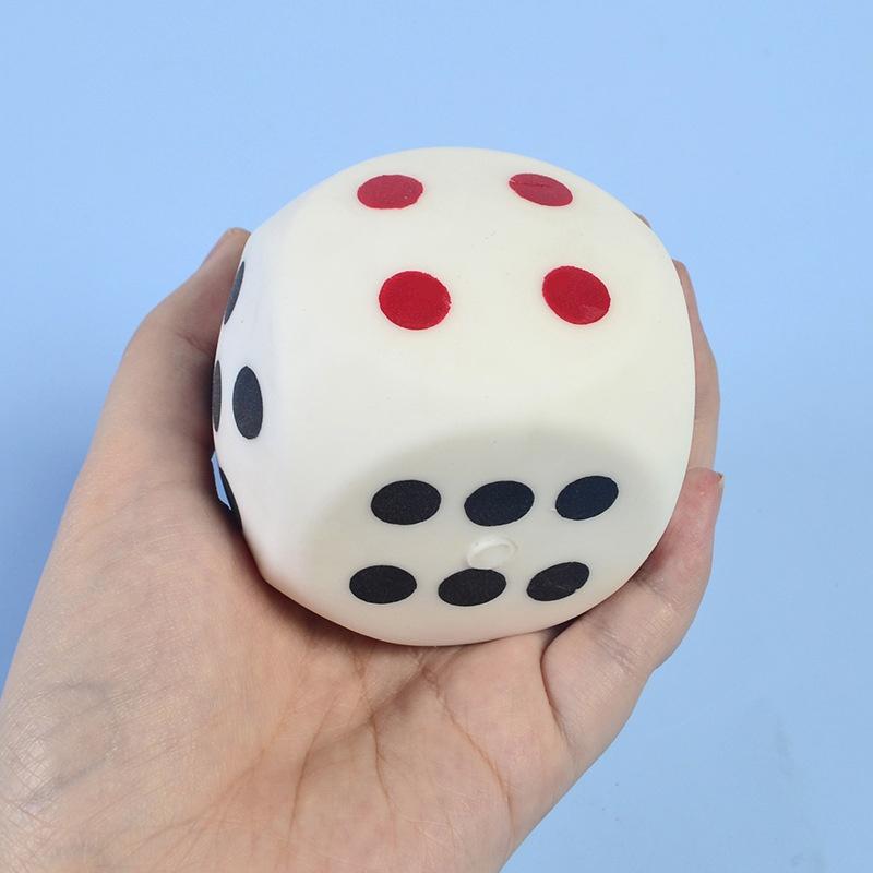 2.56" Squishies Dice Kawaii Soft Slow Rising Large 6-Sided Dice with Dots Stress Relief Kids Toys Collection Decorative Props