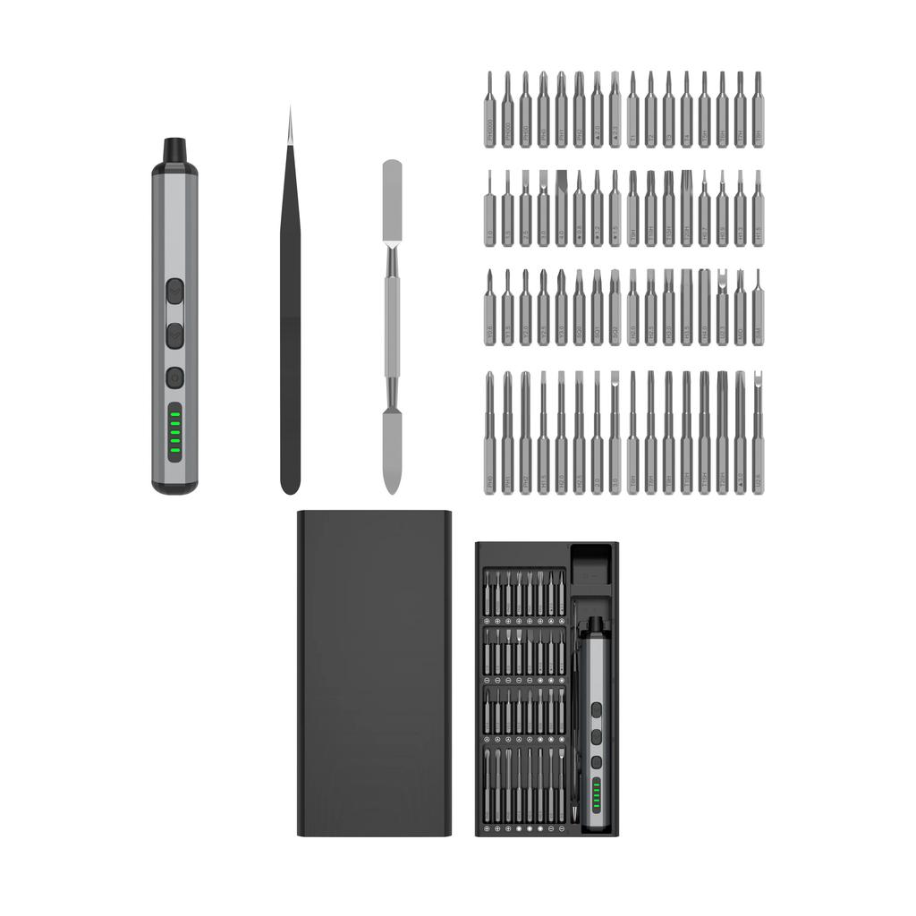 68 in 1 Cordless Electric Screwdriver Precision Repair Tool Kit Magnetic Screwdriver Set for Laptop Camera Watch Electronics DIY