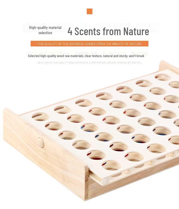 Gioco 3D Quattro in Linea: Giocattolo Educativo Multigiocatore, Scatola di Legno, Multicolore, 0,34 kg
