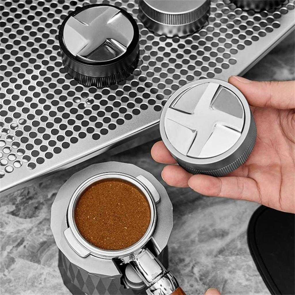 53mm Gravity Coffee Powder Distribution Tool 304 Stainless Steel Automatic Height Adjusting Coffee Tamper ( BPA Free , No FDA )