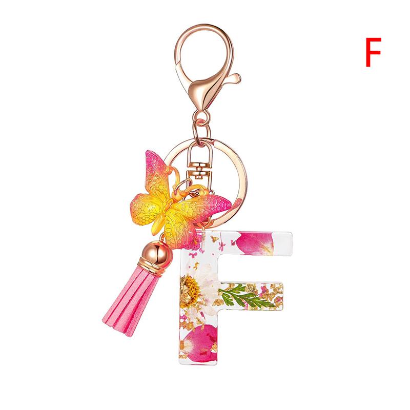 Diy A-Z Letters Keychain Metal Holder Pendent Key Chain Women Car Key Ring Simple Letter Name Key Party Gift Jewelry