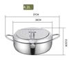 Stainless Steel Fryer 1PC Household Double Bottom Oil Saving Temperature Control Gas Induction Cooker Special Kitchen Supplies