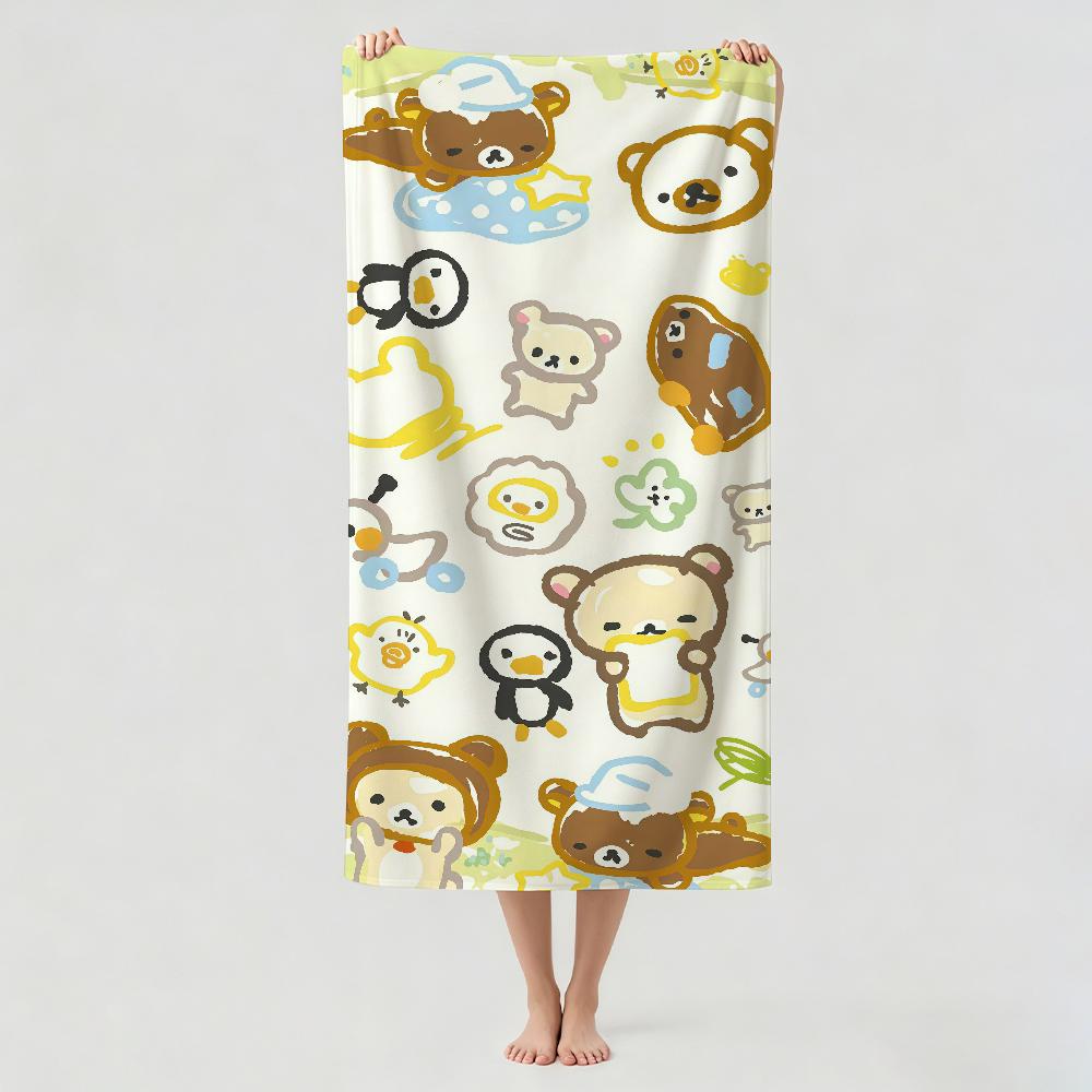 Cartoon carino R-Rilakkuma Asciugatura Asciugamano da Bagno Applicabile a Nuoto Leggero Campeggio Yoga Spiaggia Out