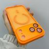 Armor Shockproof Magnetic Matte Orange Phone Case For iPhone 17 Pro Max 17 Air 17 Pro For Magsafe Wireless Charging Cover