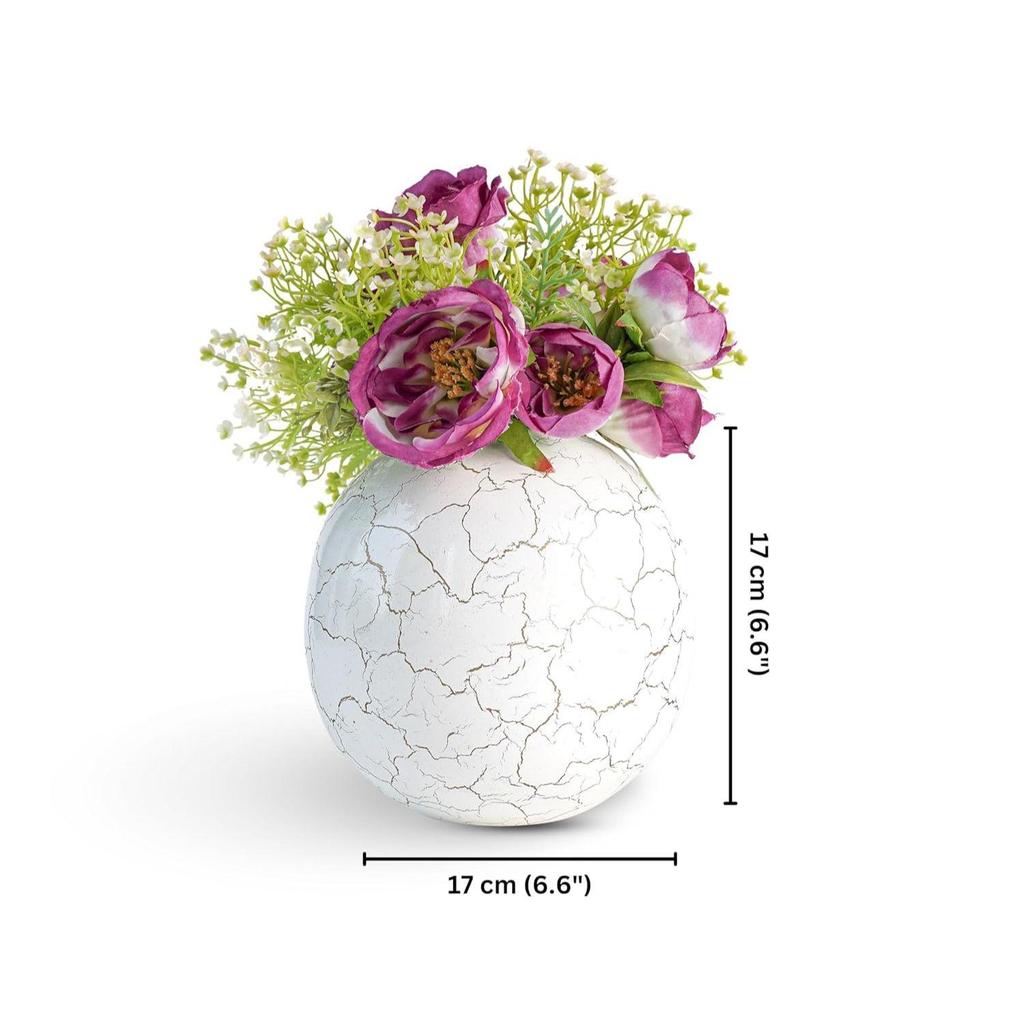Metal Ball Vase for Home Decor|Round Flower Pot for Bedroom Living Room Office Wedding| | Best Gift |