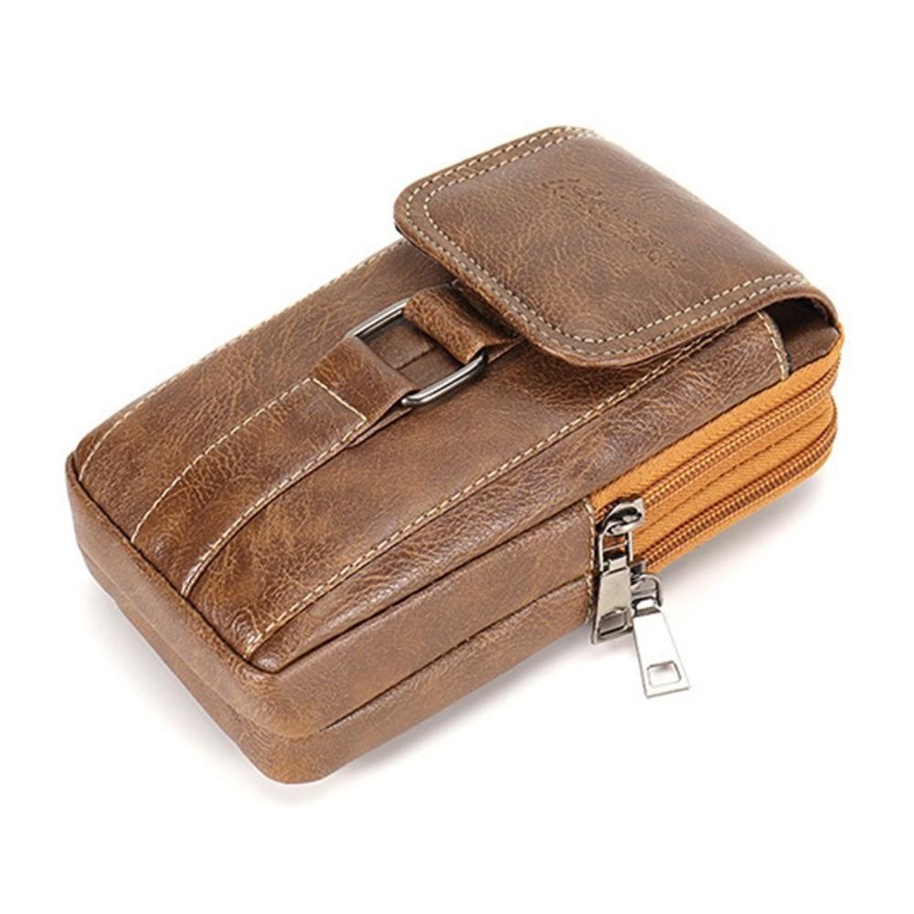 With Strap Mobile Phone Pouch Double Layers Phone Belt Hanging Pouch Phone Belt Clip Bag  Outdoor