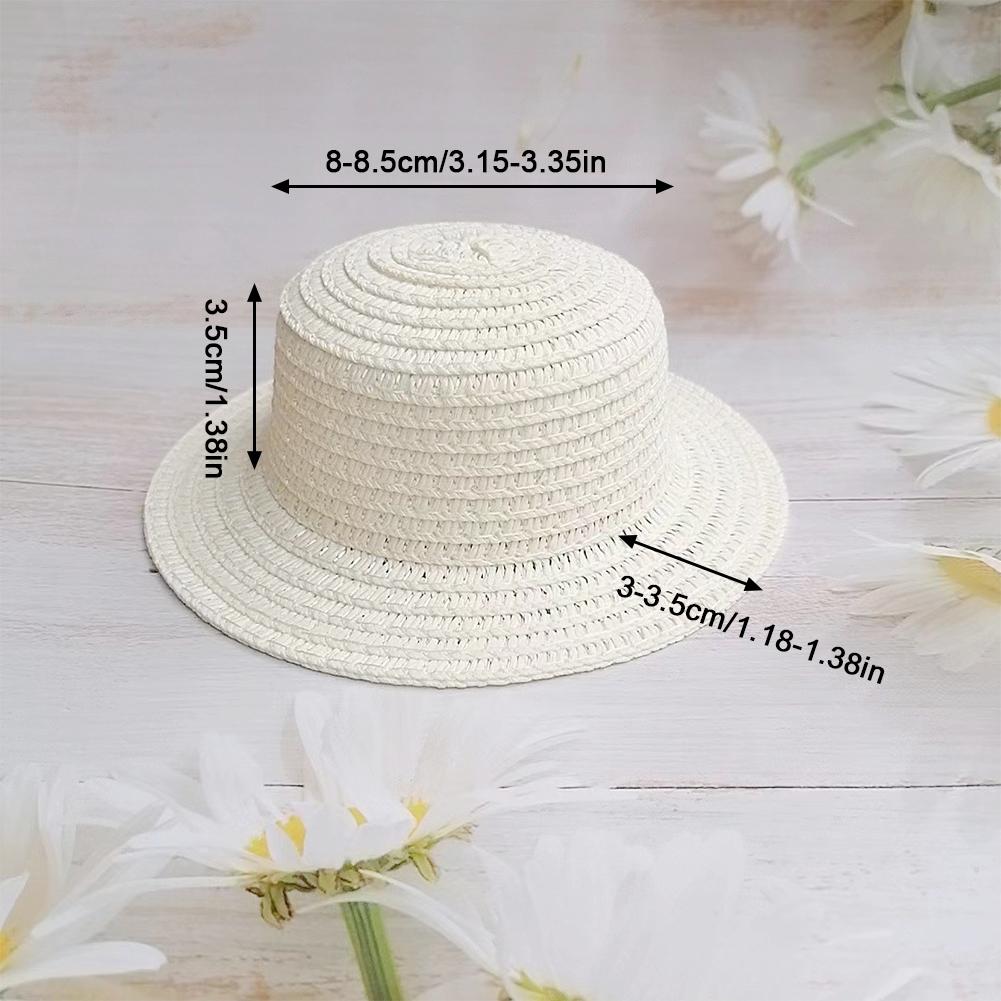 

Милая соломенная шляпа BJD соломенная шляпа шляпа для питомца хлопковая детская шляпа мини-шляпа кукольная шляпа игрушечная шляпа маленькая шляпа Flat Edge White 8 #