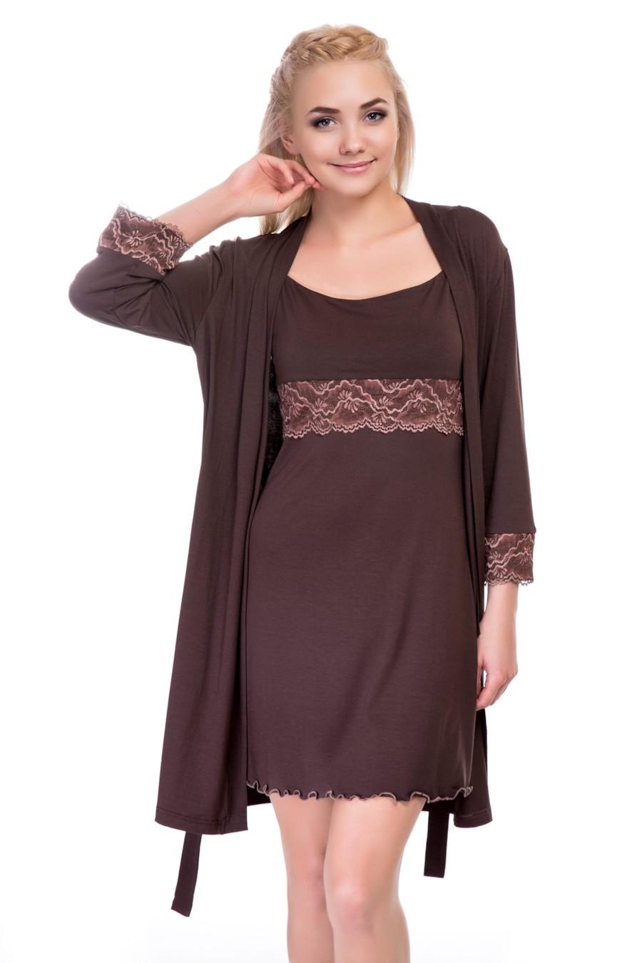 

комплект: халат та сорочка Fleri (40995) 40(XS) бірюзовий