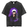 Jujutsu Kaisen Gojo Satoru Men's and Women's T-Shirts Summer New Vintage Washed Old Harajuku