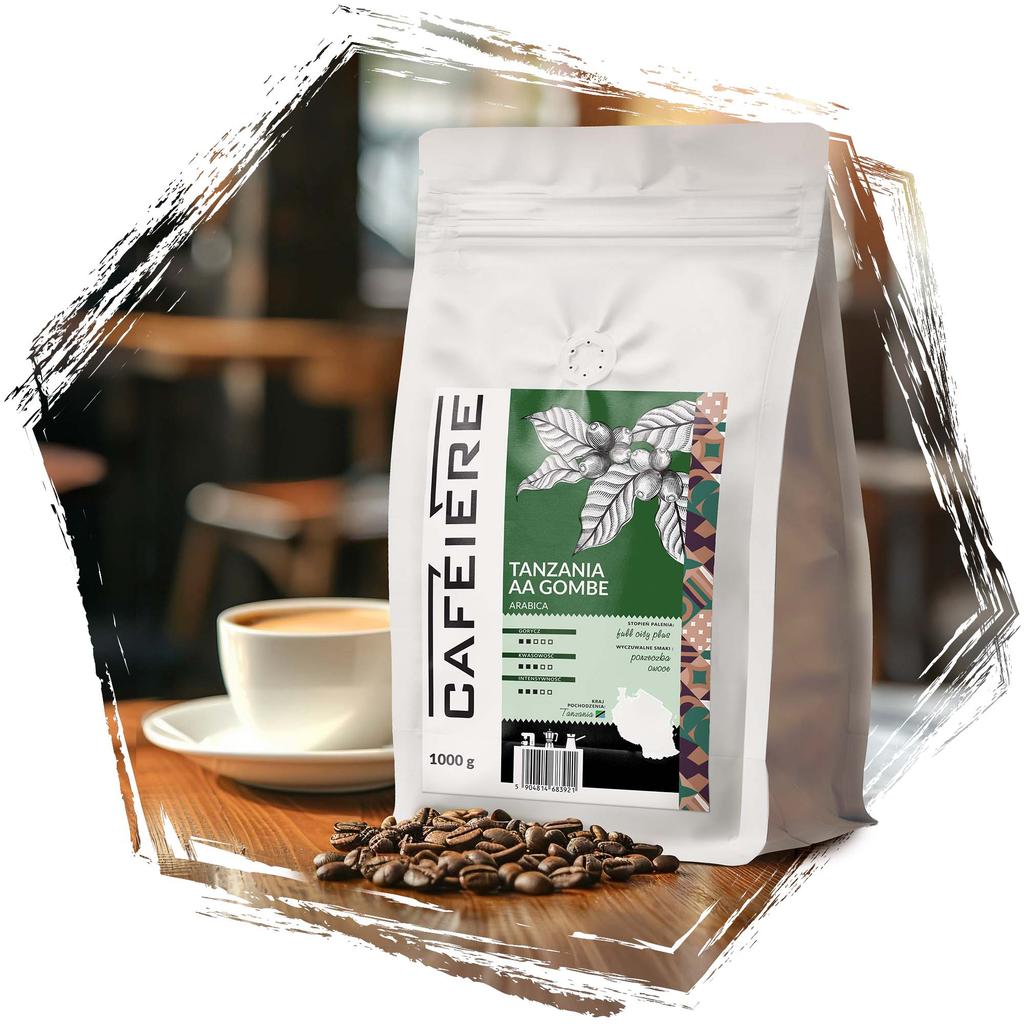 Coffee beans cafeiere Arabica Tanzania AA Gombe, 1kg