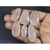 215Cts. Natural Rose Quartz Mix Shape Cabochon Loose Gemstone 06 Pcs Lot C-1844