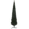 Slim Christmas Tree 225 cm Tall Space-Saving with 538 Branches with Steel Base for Indoor Use, Green