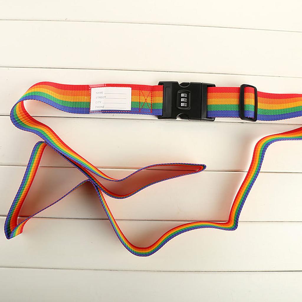 Luggage Strap Adjustable Suitcase Belt with Combination Lock Durable Packing Strap Travel Accessorises for Men and Women