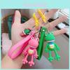 Adorable Creative Cartoon Diy Frog Keychain Silicone Long Legs Key Ring For Kids And Adults