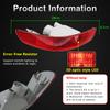 2x For Mitsubishi Outlander CW ZG ZH 2007~2012 Rear Tail Bumper Reflector Light Brake Signal Fog Lamps Red Lens Car Accessories