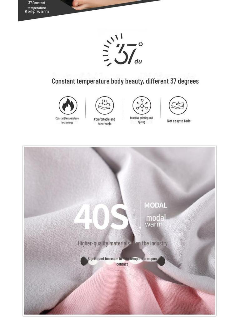 Maternity Fall Pajama Set - Nursing Friendly Cotton Thermal Wear for Pregnancy and Postpartum